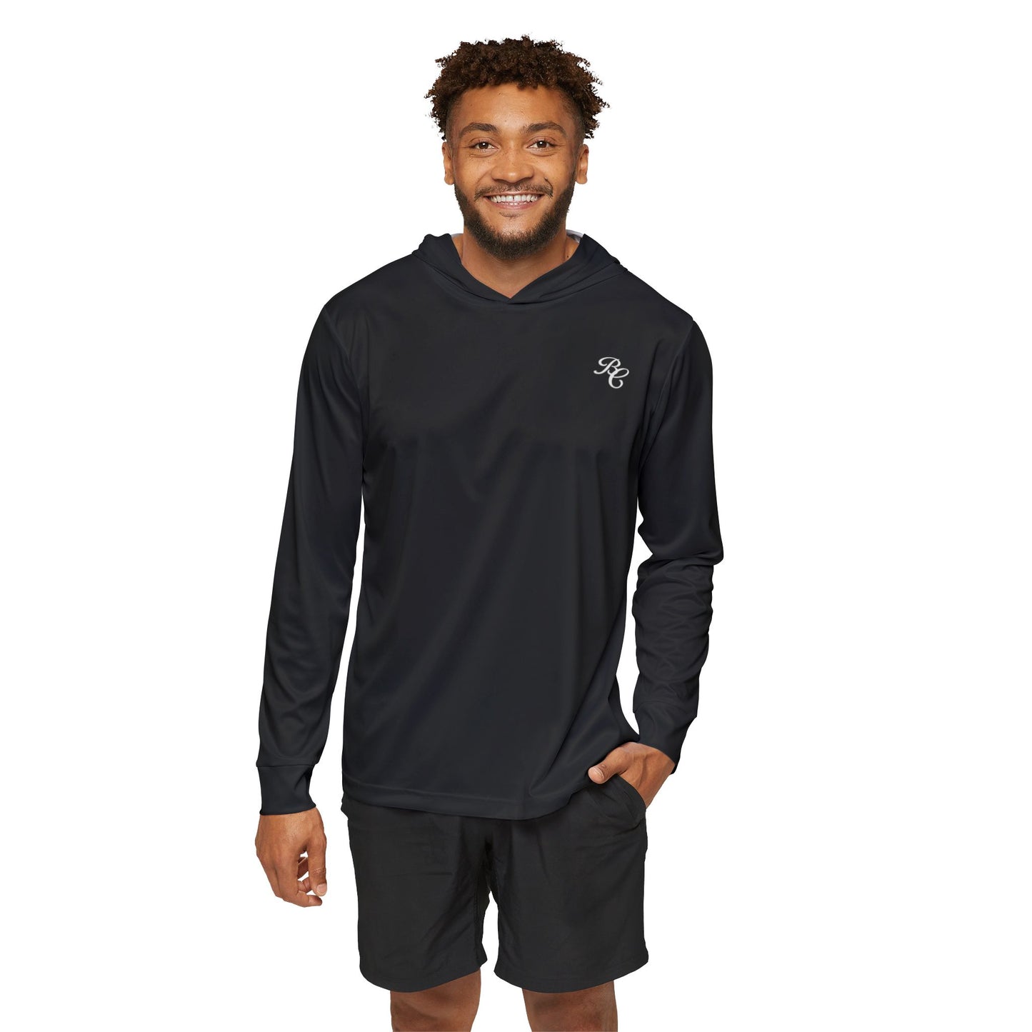 Men's Performance Warmup Hoodie, Athletic Layering Top, Sports Hoodie, Fitness Apparel, Activewear, Casual Sportswear