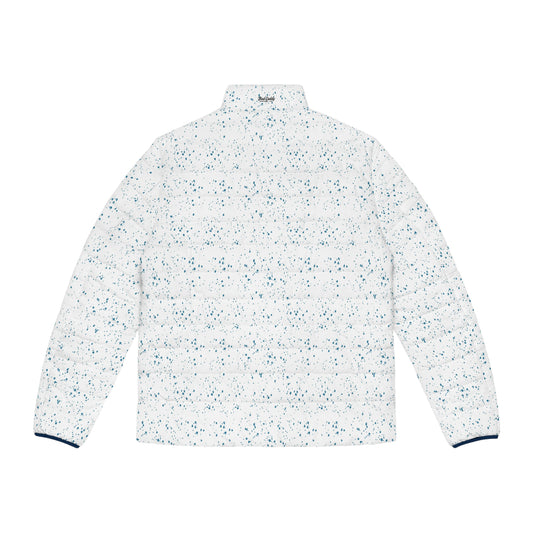 White long-sleeve shirt with subtle pattern on a white background