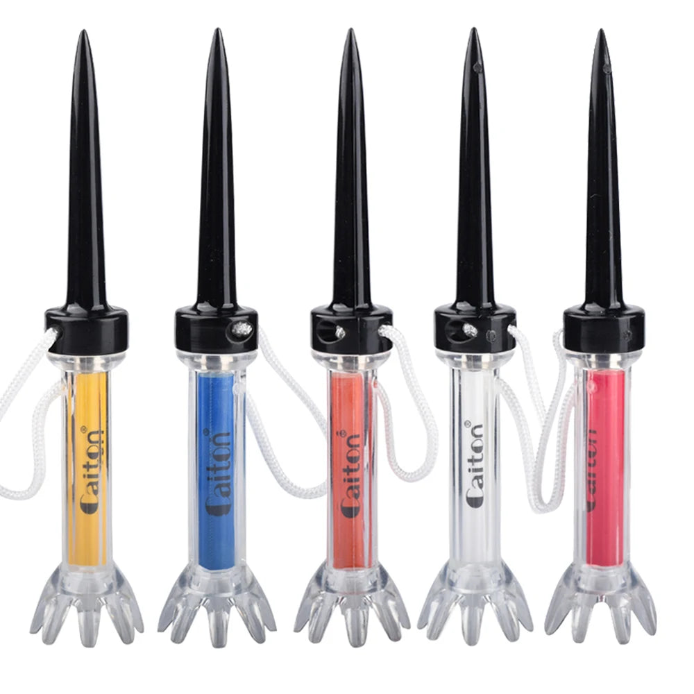 Caiton 5pcs Golf Tee,With Magnetic Plastic Golf Tee, Two Sizes (79mm/90mm), 360degree Bounce New Gift,Golf Training Practice