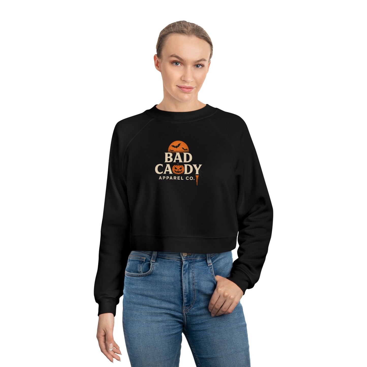 Bad Caddy Apparel Co. Halloween Trendy Cropped Fleece Pullover