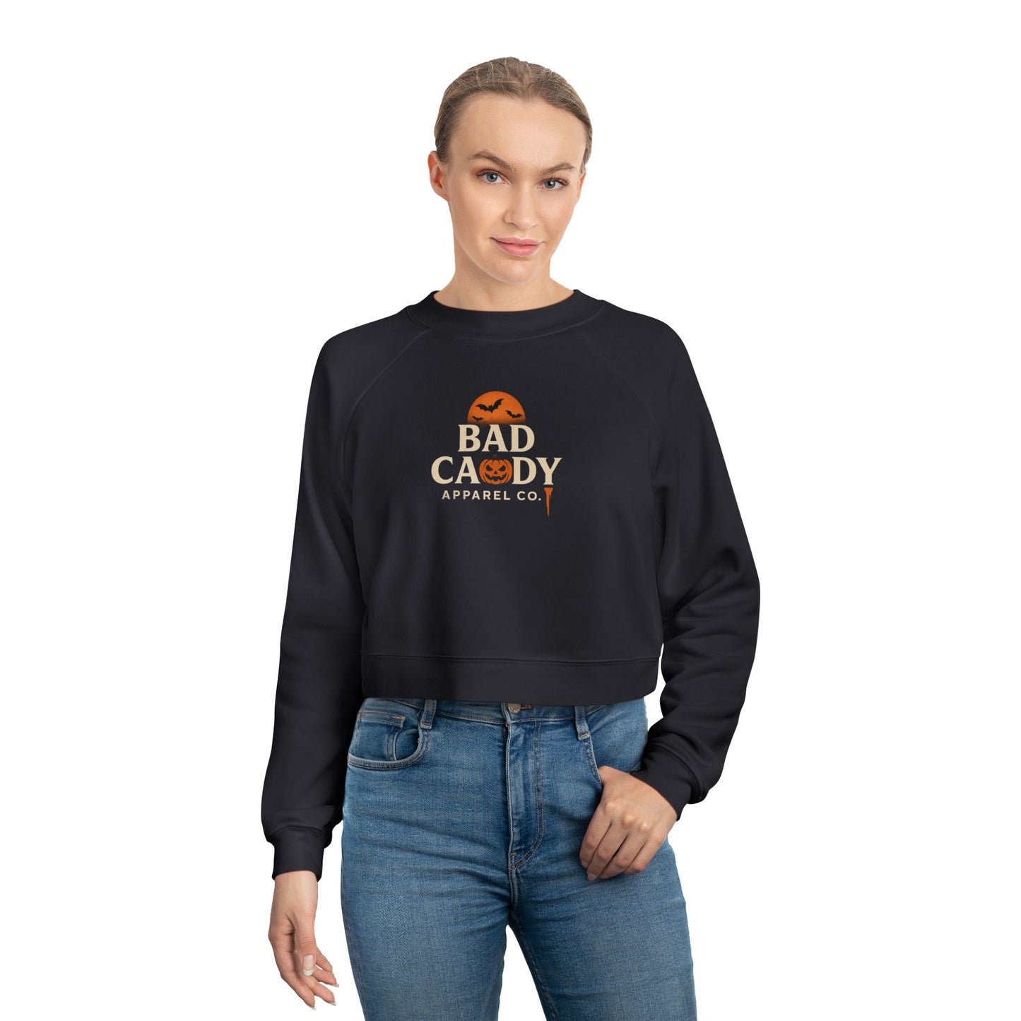Bad Caddy Apparel Co. Halloween Trendy Cropped Fleece Pullover