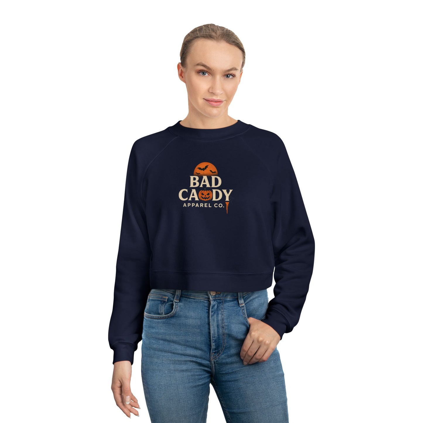 Bad Caddy Apparel Co. Halloween Trendy Cropped Fleece Pullover