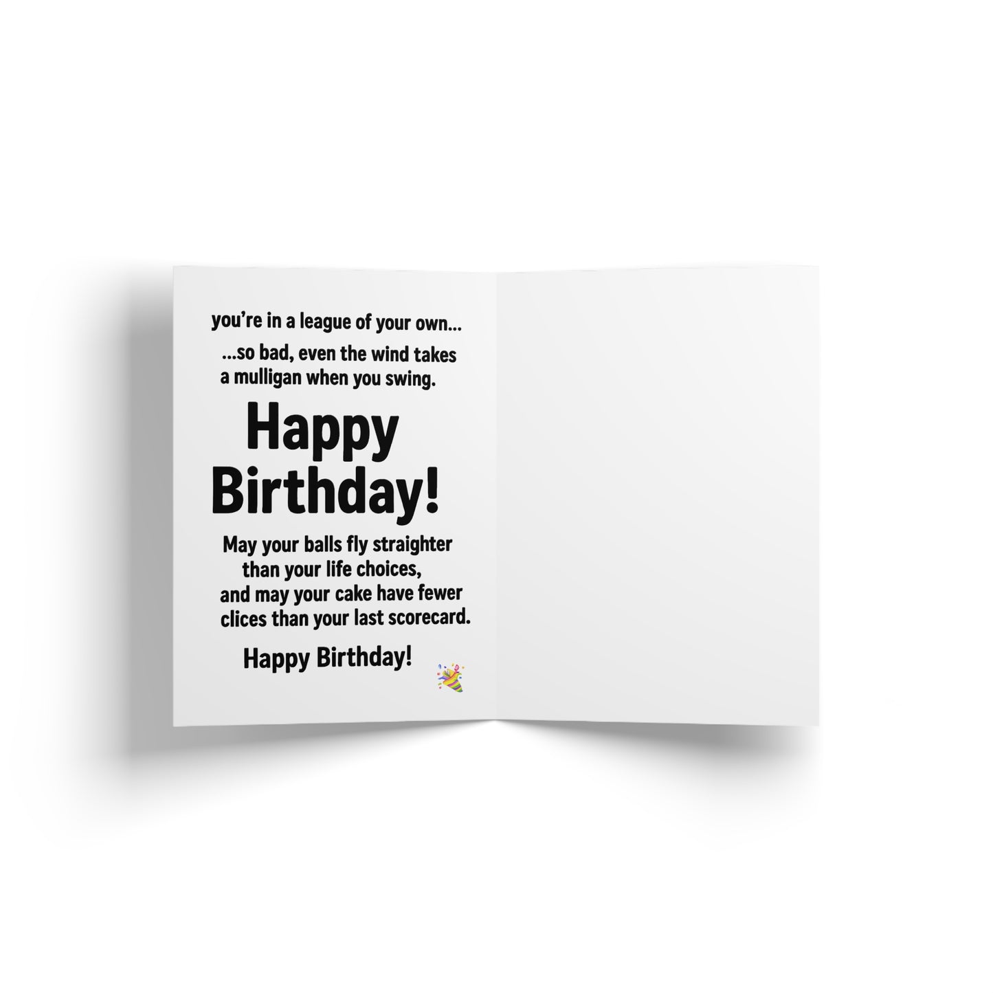 Funny Golf Greeting Cards, Humorous Cards for Birthdays, Congratulations, Golf Lovers, Animal Illustrations, Playful Humor