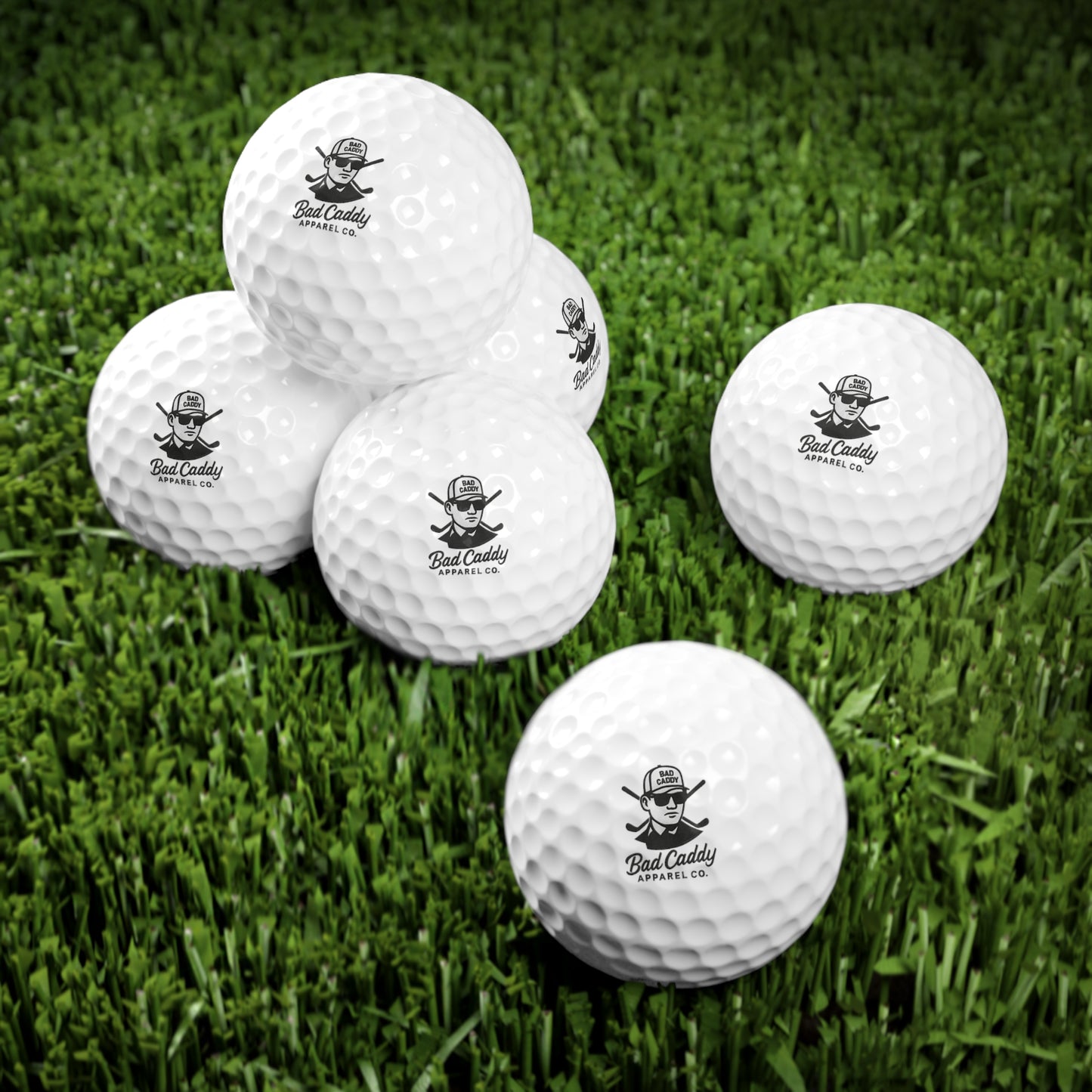 Bad Caddy Golf Balls, 6-Pack, Custom Golf Gifts, Sporty Accessories, Perfect for Golf Lovers, Father's Day Gifts, Unique Sports Gear