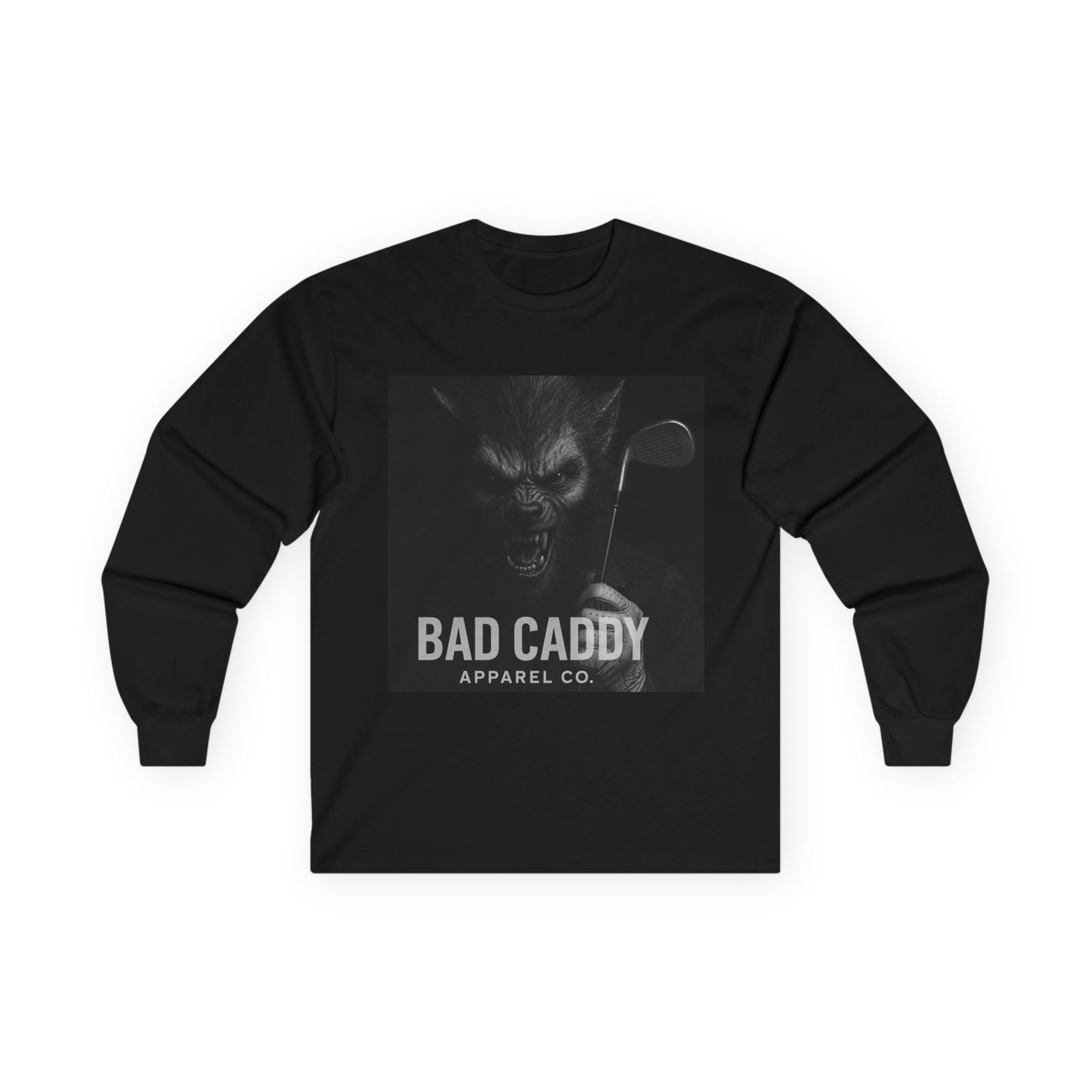 Bad Caddy Apparel Co. Long Sleeve Halloween Werewolf Tee Shirt